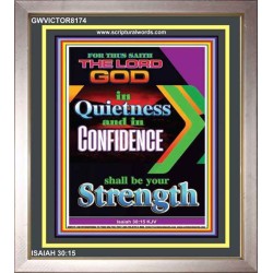 YOUR STRENGTH   Contemporary Christian Wall Art Acrylic Glass frame   (GWVICTOR8174)   