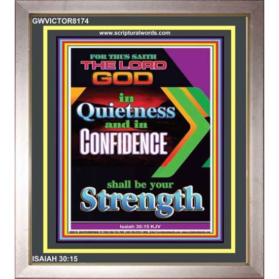 YOUR STRENGTH   Contemporary Christian Wall Art Acrylic Glass frame   (GWVICTOR8174)   