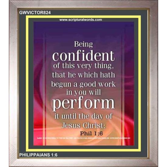 A GOOD WORK IN YOU   Bible Verse Acrylic Glass Frame   (GWVICTOR824)   