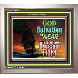 SALVATION IS NEAR   Framed Office Wall Decoration   (GWVICTOR8279)   