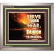 SERVE THE LORD   Framed Lobby Wall Decoration   (GWVICTOR8300)   