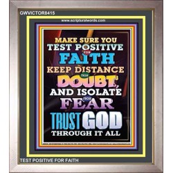 TRUST GOD AT ALL TIMES   Biblical Paintings Acrylic Glass Frame   (GWVICTOR8415)   "14x16"