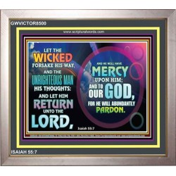 ABUNDANT PARDON   Bible Verse Frame Art Prints   (GWVICTOR8500)   