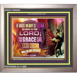 A CLEAN HEART   Bible Verses Frame Art Prints   (GWVICTOR8502)   "16x14"