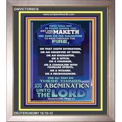 AN ABOMINATION UNTO THE LORD   Bible Verse Framed for Home Online   (GWVICTOR8516)   