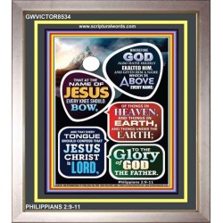 AT THE NAME OF JESUS   Bible Verses Frame Art Prints   (GWVICTOR8534)   