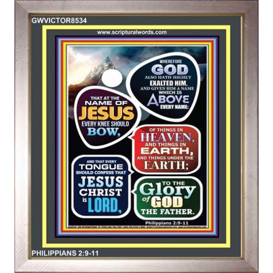 AT THE NAME OF JESUS   Bible Verses Frame Art Prints   (GWVICTOR8534)   