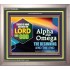 ALPHA AND OMEGA   Christian Quotes Framed   (GWVICTOR8649L)   "16x14"