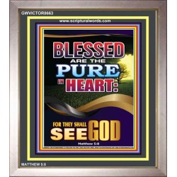THEY SHALL SEE GOD   Scripture Art Acrylic Glass Frame   (GWVICTOR8663)   