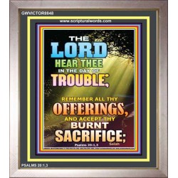 ALL THY OFFERINGS   Framed Bible Verses   (GWVICTOR8848)   