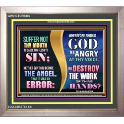 SIN NOT   Scripture Art Wooden Frame   (GWVICTOR8899)   