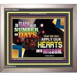 APPLY OUR HEARTS TO WISDOM   Acrylic Frame Picture   (GWVICTOR8912)   