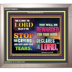 WIPE AWAY YOUR TEARS   Framed Sitting Room Wall Decoration   (GWVICTOR8918)   "16x14"