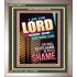 YOU SHALL NOT BE PUT TO SHAME   Bible Verse Frame for Home   (GWVICTOR9113)   "14x16"