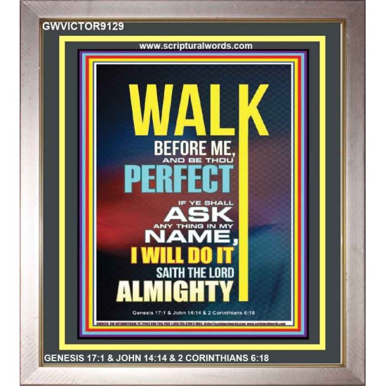 WALK BEFORE ME   Bible Verse Frames online   (GWVICTOR9129)   