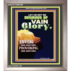 VAIN GLORY   Bible Verses Wall Art Acrylic Glass Frame   (GWVICTOR9196)   "14x16"