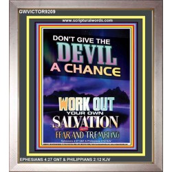 WORK OUT YOUR SALVATION   Bible Verses Wall Art Acrylic Glass Frame   (GWVICTOR9209)   