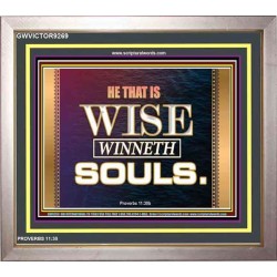 BE A SOUL WINNERS   Inspirational Bible Verse Framed   (GWVICTOR9269)   