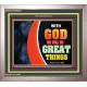 WITH GOD WE WILL DO GREAT THINGS   Large Framed Scriptural Wall Art   (GWVICTOR9381)   