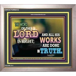 ALL HIS WORKS ARE DONE IN TRUTH   Scriptural Wall Art   (GWVICTOR9412)   