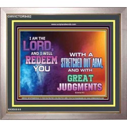 A STRETCHED OUT ARM   Bible Verse Acrylic Glass Frame   (GWVICTOR9482)   