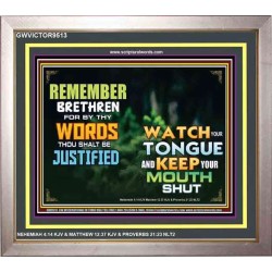 WATCH YOUR TONGUE KEEP MOUTH SHUT   Wall Art Poster   (GWVICTOR9513)   