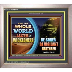 BE SOBER BE VIGILANT BRETHREN   Inspirational Wall Art Poster   (GWVICTOR9528)   