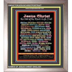 NAMES OF JESUS CHRIST PICTURE   (GWVICTORJESUSCHRISTPORTRAIT)   "14x16"