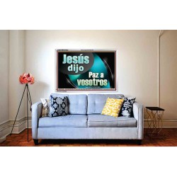 Jesús dijo Paz a vosotros   Arte de la pared del marco cristiano   (GWSPAABIDE10822)   