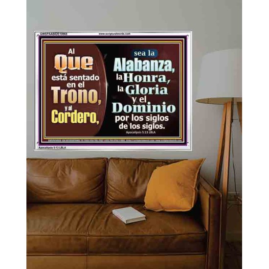 Alabanza, Honor, Gloria y Dominio Al Cordero de Dios   pinturas cristianas   (GWSPAABIDE10868)   