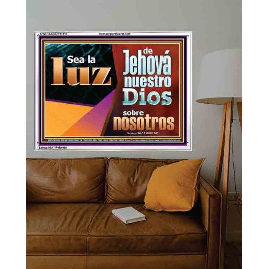 la luz de Jehová nuestro Dios    Versículo de la Biblia enmarcado en línea   (GWSPAABIDE11119)   