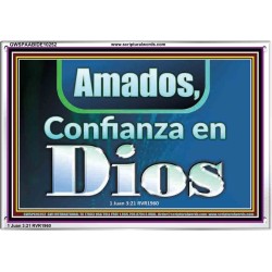 Amados, Confianza en Dios   Marcos de versículos bíblicos en línea   (GWSPAABIDE10252)   "24X16"