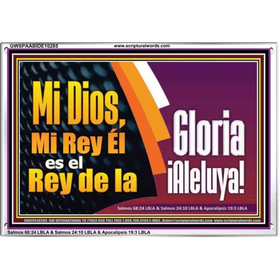 Rey de Gloria Aleluya   Versículos de la Biblia Láminas enmarcadas   (GWSPAABIDE10285)   