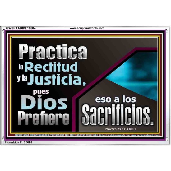 Practica la Rectitud y la Justicia   Retrato de las Escrituras   (GWSPAABIDE10884)   