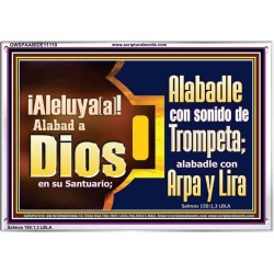 Alabad a Jehová con el sonido de la Trompeta, Arpa y Lira   Versículos de la Biblia Arte de la pared   (GWSPAABIDE11110)   
