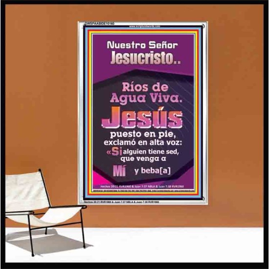JesuCristo Ríos de Agua Viva   Marco de arte de las escrituras   (GWSPAABIDE10160)   