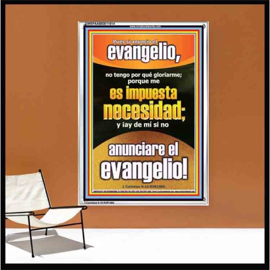 anuncio el evangelio   Póster de arte de pared   (GWSPAABIDE11014)   