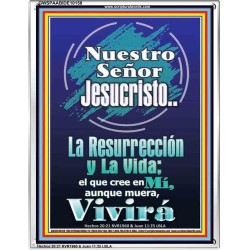 JesuCristo La Resurrección y La Vida   Cartel cristiano contemporáneo   (GWSPAABIDE10158)   