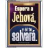 Espera a Jehová, y él te salvará   Marco Decoración bíblica   (GWSPAABIDE11047)   "16X24"