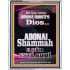 ADONAI Shammah EL SEÑOR ESTÁ AQUÍ   Versículo de la Biblia del marco   (GWSPAABIDE9852)   "16X24"