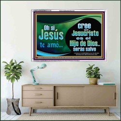 Oh, sí, Jesús te amó   Arte de pared de escritura de marco grande   (GWSPAAMAZEMENT11115)   