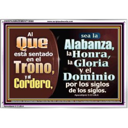 Alabanza, Honor, Gloria y Dominio Al Cordero de Dios   pinturas cristianas   (GWSPAAMAZEMENT10868)   "32X24"
