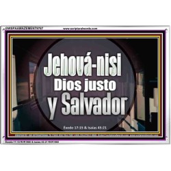 Jehová-nisi, Dios justo y Salvador   Versículo de la Biblia enmarcado   (GWSPAAMAZEMENT9787)   