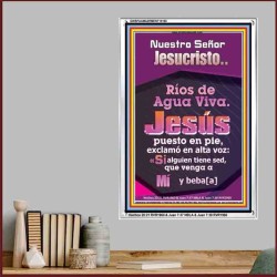 JesuCristo Ros de Agua Viva   Marco de arte de las escrituras   (GWSPAAMAZEMENT10160)   "24x32"