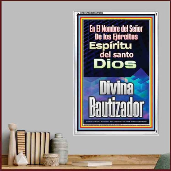 Santo Divino Bautizador   Versculos de la Biblia Pster   (GWSPAAMAZEMENT10176)   