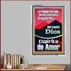 Santo El Espritu del Amor   Marco de madera del arte de las escrituras   (GWSPAAMAZEMENT10181)   