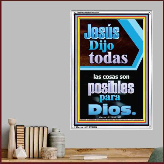 las cosas son posibles con dios   Obra cristiana   (GWSPAAMAZEMENT10216)   