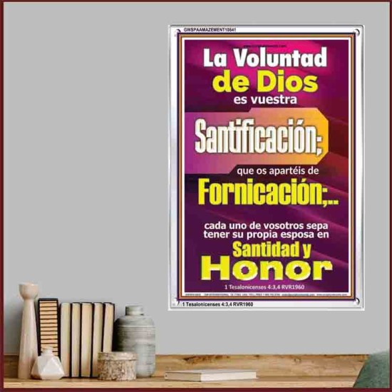 La Voluntad de Dios es vuestra Santificacin   Arte enmarcado cristiano   (GWSPAAMAZEMENT10841)   