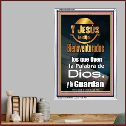 Bienaventurados los que Oyen la Palabra de Dios, y la Guardan   Cartel cristiano contemporáneo   (GWSPAAMAZEMENT9871)   