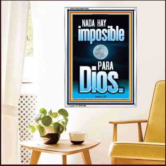 nada hay imposible para Dios   Arte mural bíblico   (GWSPAAMAZEMENT9699)   
